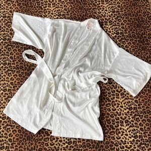 VS White Satin Robe